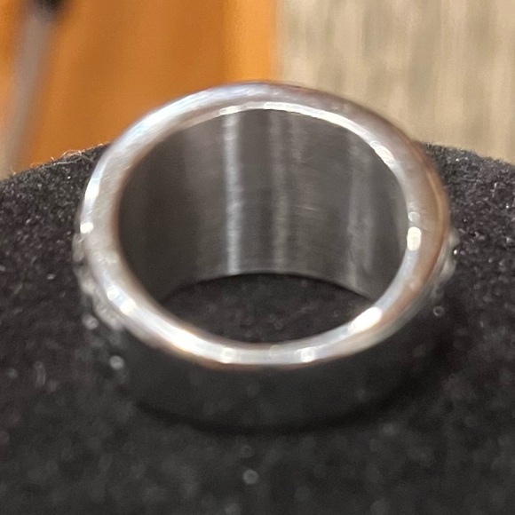 s-l400.jpg Harley-Davidson Black and Gold Ring-Stainless Steel size 8.25